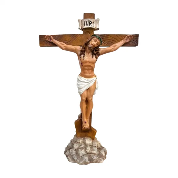 Crucifixo Base Pedra 30cm