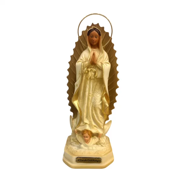 Nossa Senhora de Guadalupe Marfim C/ Aureola 20cm