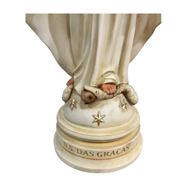 Nossa Senhora das Graças Marfim Coroa Estrela 45cm