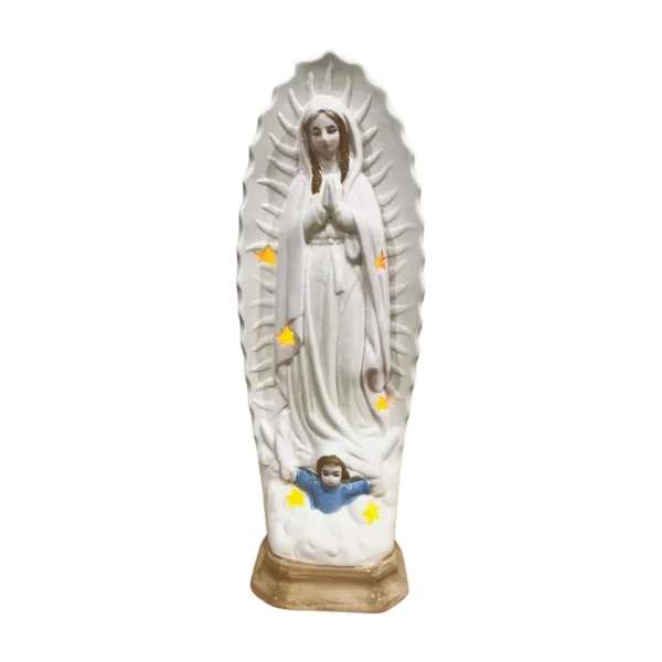 Nossa Senhora de Guadalupe 30 cm – Imagem em Porcelana com LED