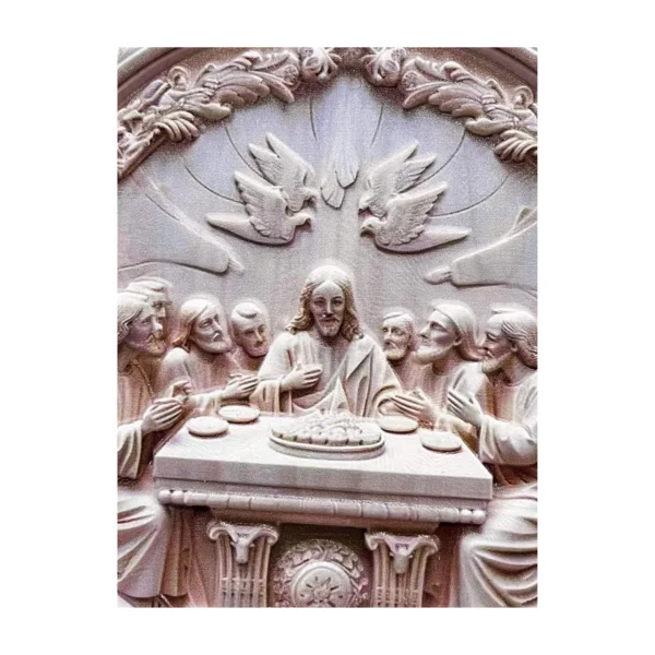 Quadro Santa Ceia Fosco 20cm
