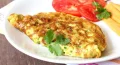 Omelete de frango com queijo Omelete de frango com queijo