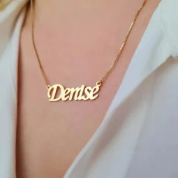 Colar com Nome - Elegance - Banhado a Ouro