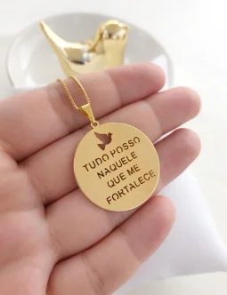 Colar F Inabalvel - Semijoia Banhada a Ouro
