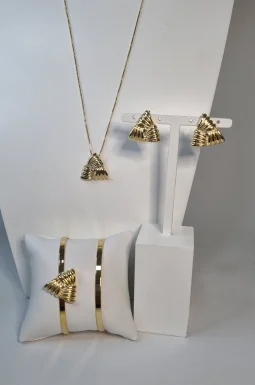 Conjunto coleo Elemental - Banhado a Prata