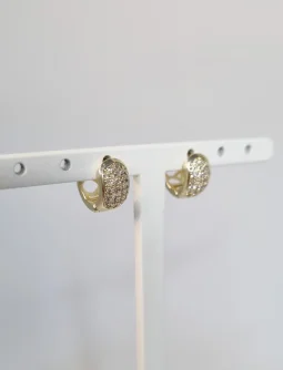 Brincos de argola pequeno com zircnias