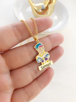 Colar  com pingente de menino-personalizado