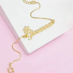 Pulseira nome personalizado - Banhado a Prata.