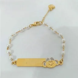 Pulseira de plaquinha personalizavel da lilica ripilica - banhada a Prata