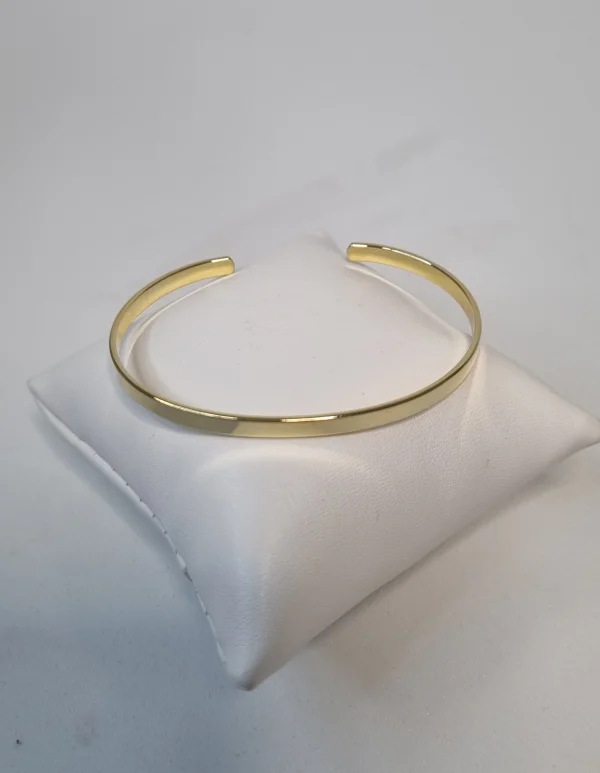 Bracelete Liso - Coleção Elemental - Banhado a Ouro
