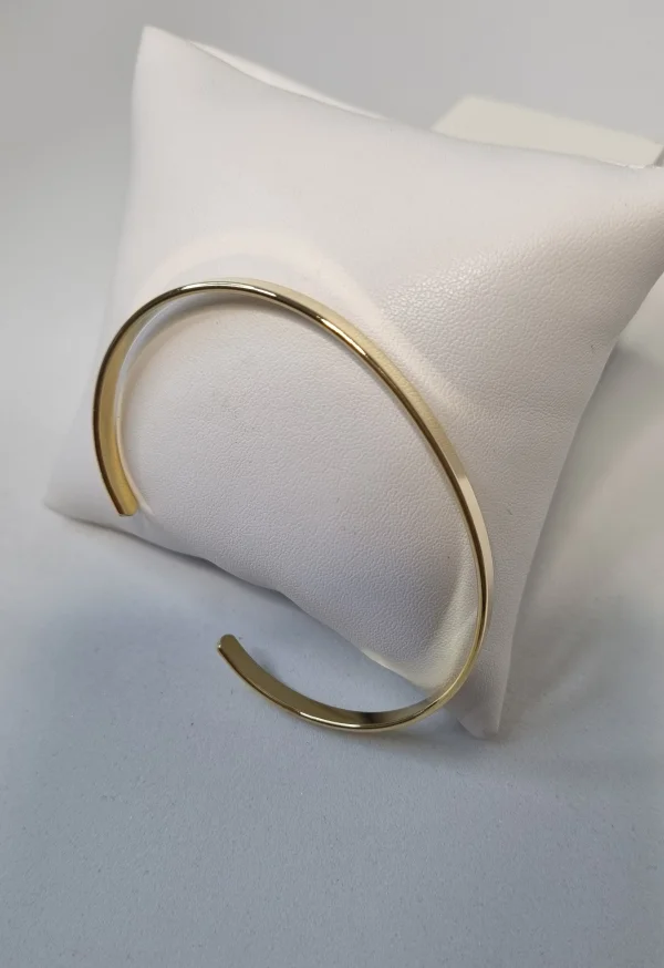 Bracelete Liso - Coleção Elemental - Banhado a Ouro