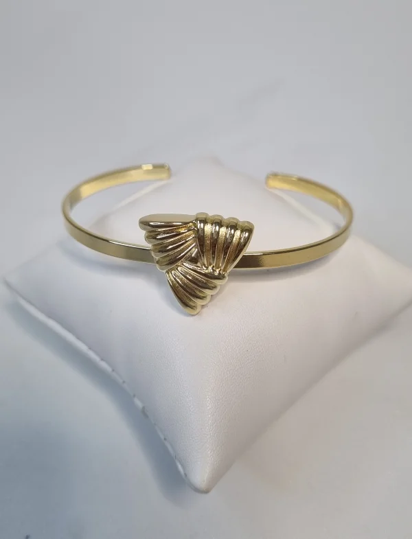Bracelete triangulo - Coleção Elemental -Banhado a Prata