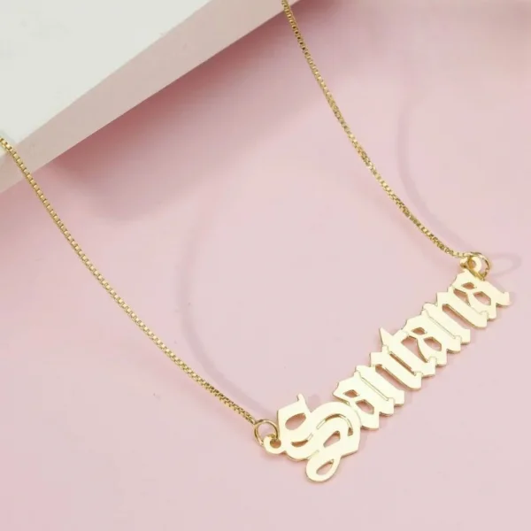 Colar com Nome - Elegance - Banhado a Ouro