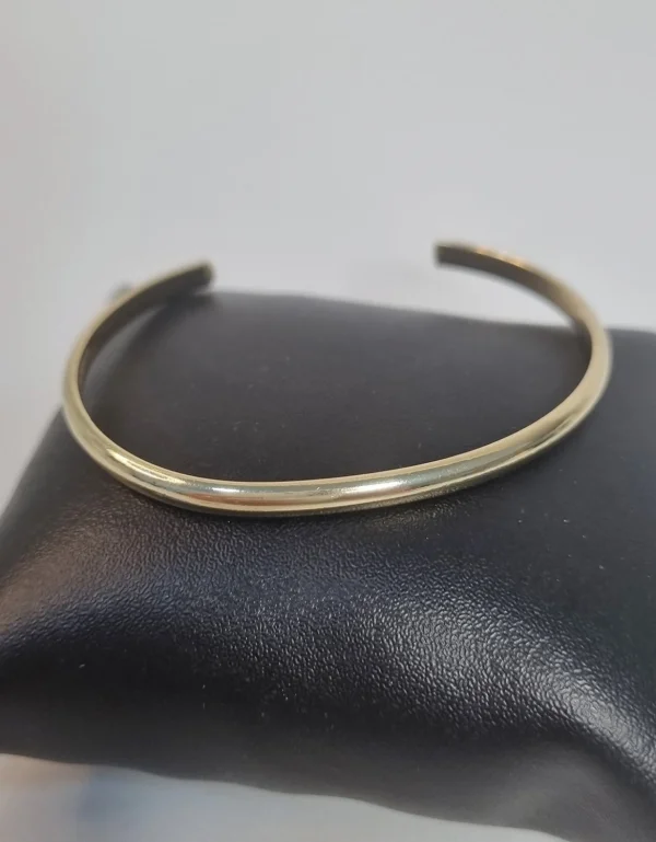 Bracelete de tubo regulavel banhado em ouro