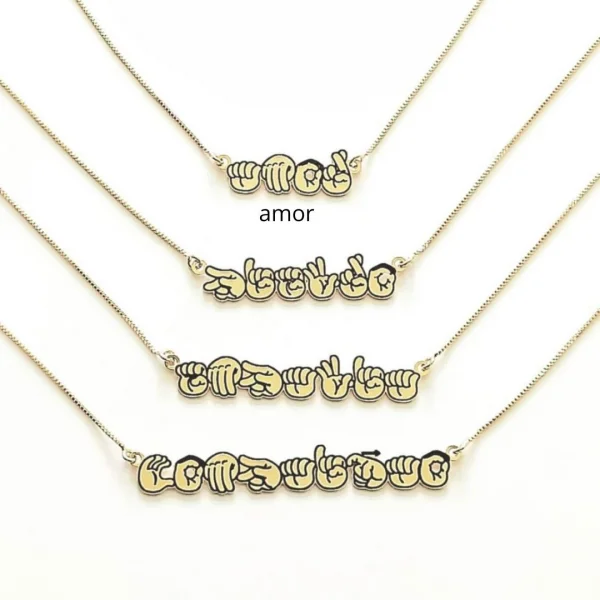 Colar Libras - banhado a Ouro.