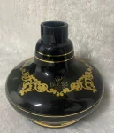 Vaso Pequeno Bless Hookah ( Cor Preto Com Detalhe Dourado ) Vaso Pequeno Bless Hookah ( Cor Preto Com Detalhe Dourado )