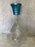 Vaso 30cm Venom Transparente (boca De Aluminio Na Cor Azul Bebe) Vaso 30cm Venom Transparente (boca De Aluminio Na Cor Azul Bebe)