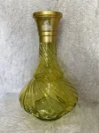Vaso 30cm Venom Rigado Amarelo (boca De Aluminio Cor Dourado) Vaso 30cm Venom Rigado Amarelo (boca De Aluminio Cor Dourado)
