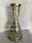 Vaso Sino 26cm Transparente Com Listras Douradas Vaso Sino 26cm Transparente Com Listras Douradas