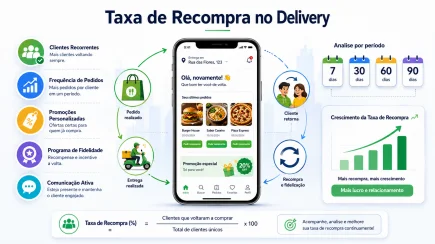 Taxa de Recompra no Delivery: Como Calcular e Aumentar Clientes Fieis em 7, 30, 60 e 90 Dias
