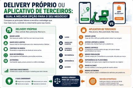 Delivery pr�prio ou aplicativo: comparando lucros, taxas, controle de marca e dados de clientes para uma decis�o informada