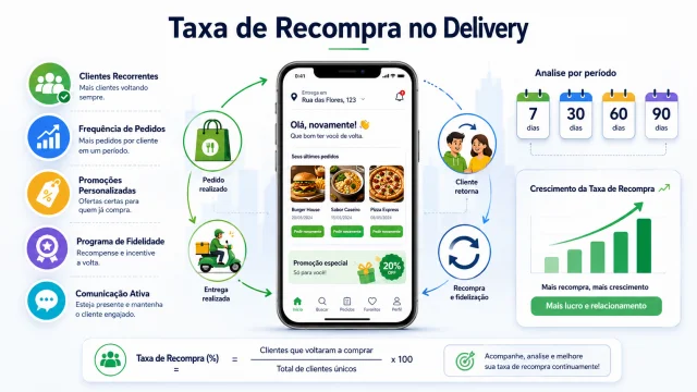 Taxa de Recompra no Delivery: Como Calcular e Aumentar Clientes Fieis em 7, 30, 60 e 90 Dias