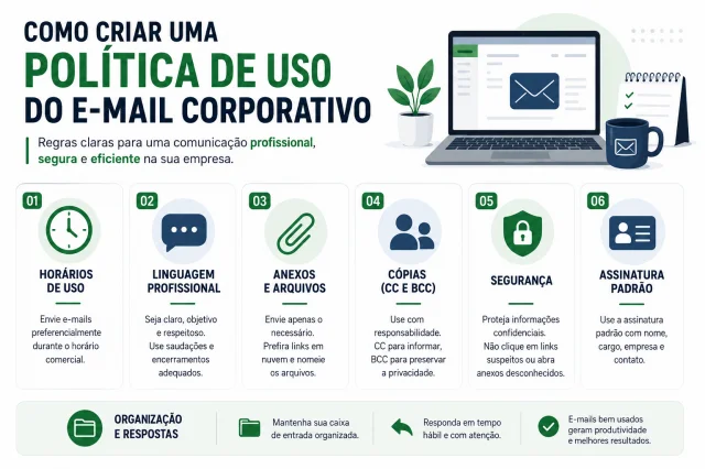 Diretrizes para uma Pol�tica de E-mail Corporativo: Hor�rios, Linguagem Profissional e Seguran�a nas Comunica��es