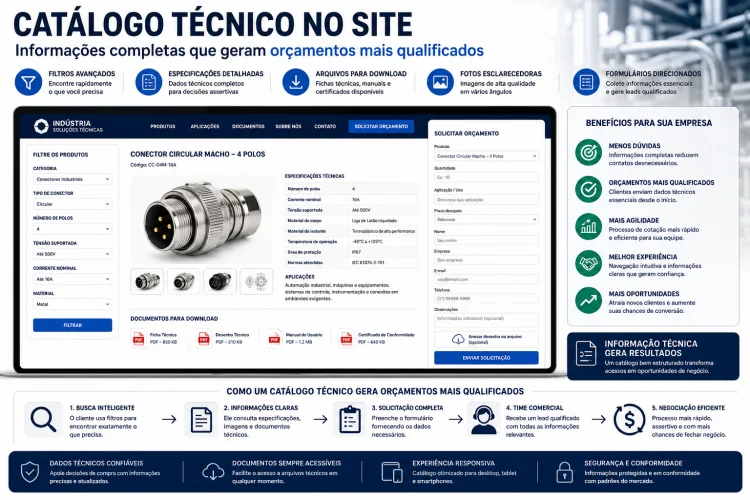 Cat�logo T�cnico no Site: Aumente Qualidade de Or�amentos B2B com Filtros, Especifica��es e Recursos Direcionados