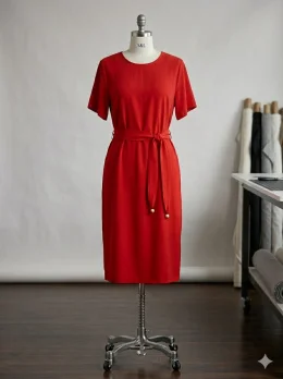 Vestido Midi Elegante - Vermelho Vibrante. G2 (3).jpeg