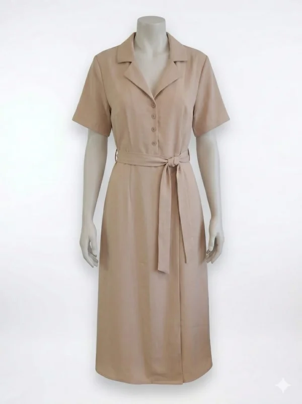 Vestido Midi Casual com Gola Lapela e Amarra��o G2.jpeg