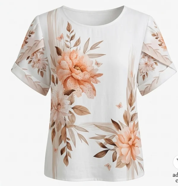 Blusa Floral com Estampa de P�ssego.png
