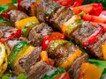 Espetinho Carne com Legumes