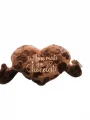 Pel�cia Cora��o Marrom Chocolate