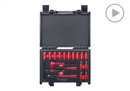 JOGO DE FERRAMENTAS VDE ISOLADAS 1/4 COM 18 PS