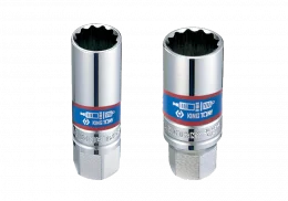 SOQUETE DE VELA ESTRIADO 20,8MM C/ BORRACHA - 3/8