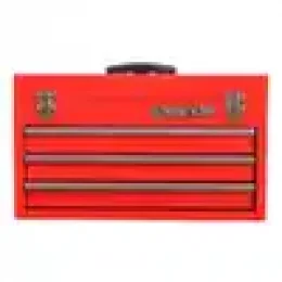 BAU METALICO COM 3 GAVETAS E COM TAMPA SUPERIOR (VERMELHO)