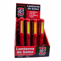 LANTERNA DE BOLSO MAGNETICA LED COB LUZ BRANCA