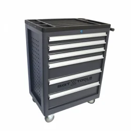 CARRINHO DE FERRAMENTAS 6 GAVETAS CINZA