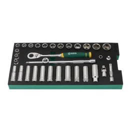 JG.SOQUETES MTRICOS DE 6 PONTAS DE 3/8