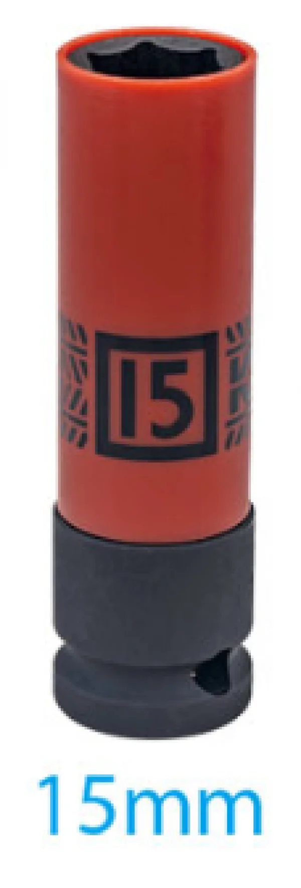 SOQUETE SEXTAVADO DE IMPACTO PARA RODAS LIGA LEVE 15mm - 1/2