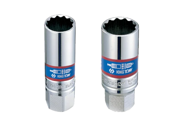 SOQUETE DE VELA ESTRIADO 14MM C/ BORRACHA - 3/8