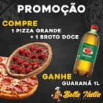 Combo 3: Compre 1 pizza grande + 1 broto doce e ganhe 1 Guaraná antártica 1l Combo 3: Compre 1 pizza grande + 1 broto doce e ganhe 1 Guaraná antártica 1l