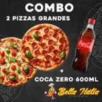 Pizzas 2 grandes e ganhe 1 Coca Cola Zero 1l Pizzas 2 grandes e ganhe 1 Coca Cola Zero 1l