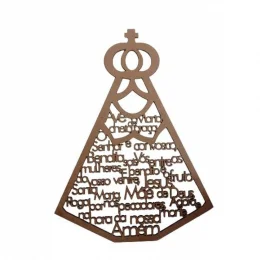 Ave Maria Em Mdf Natural