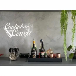 Cantinho da Cerveja Em Mdf Branco