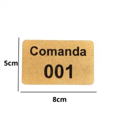 comanda bar restaurante ecologicas c/ 20 em mdf 3mm natural