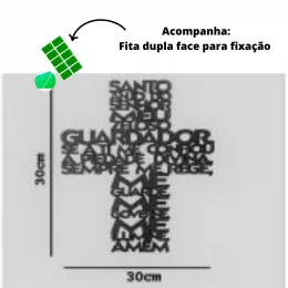 Cruz Santo Anjo Mdf Branco