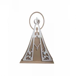 Enfeite de Mesa em MDF Nossa Senhora Aparecida Arco Natural