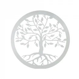 mandala 30 cm arvore raizes mdf 3mm branco