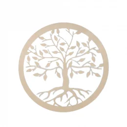 mandala 30 cm arvore raizes mdf 3mm natural